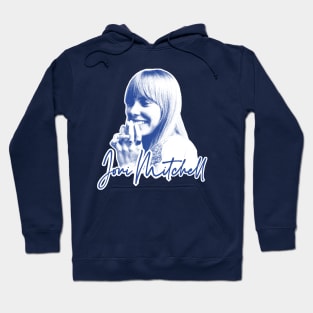 Joni Mitchell /\/ Retro 1970s Style Fan Art Design Hoodie